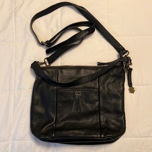 Lucky Brand hobo crossbody, black pebble leather